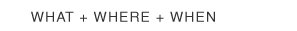 What and Where Page Link